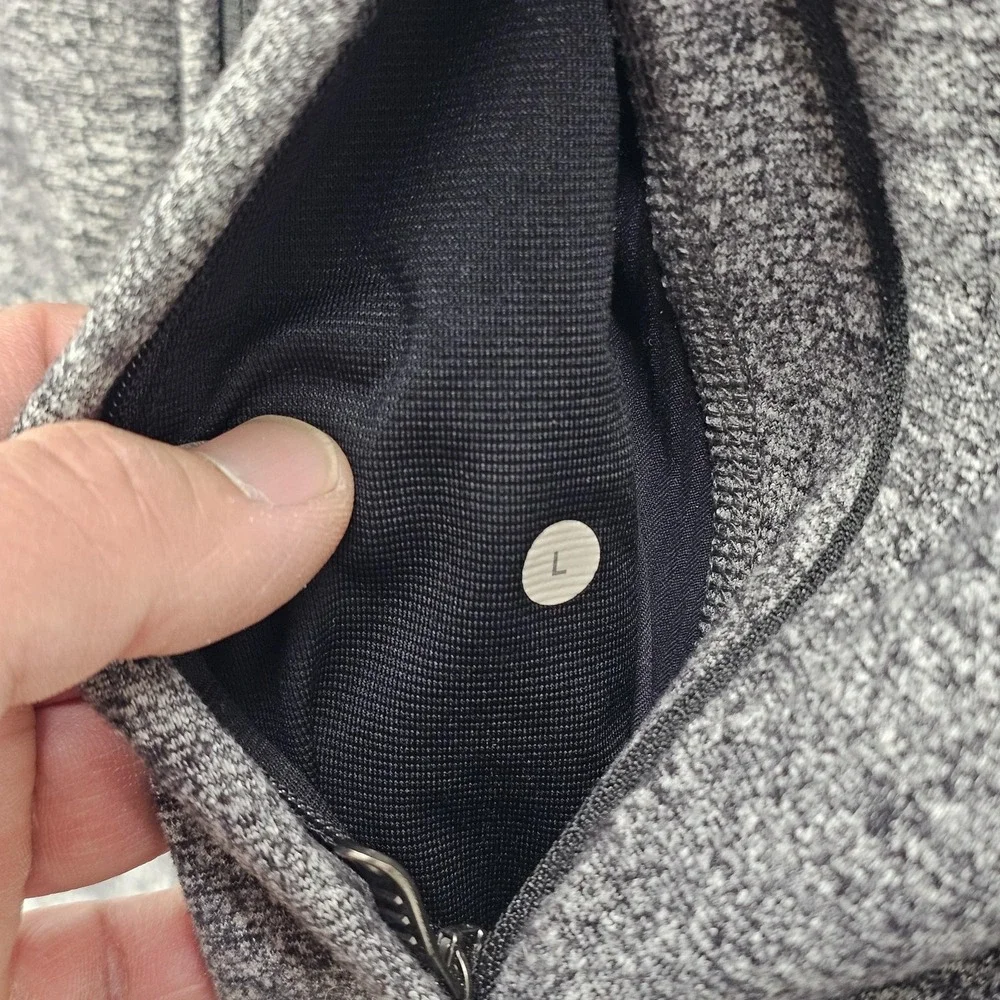 Lululemon Track Jacket Mens Large Gray Full Zip Thumbholes Presidents Club Logo